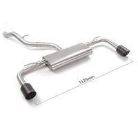 Posteriore inox sdoppiato 2x100 Carbon Shot Ragazzon Vw Golf 8 1.5 TSI 96/110Kw