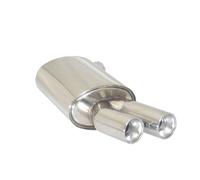 BMW Posteriore inox con terminali rotondi 2x80 mm sfalsati - Paraurti