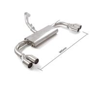 Ford Posteriore inox sdoppiato con terminali rotondi 2 / 2x80 mm sfalsati