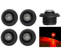 Posteriore Rosso Evidenziatore Luci LED ad Incasso 4 Pezzi per Barra Rollio Bull