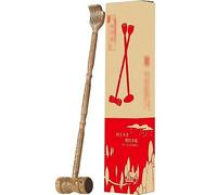 Posteriore Scratcher Grattaschiena Legno Manico Lungo A Doppio Uso Grattino Schiena + Martello Da Massaggio,Testa Del Martello Zucca/testa Rotonda/uovo D'anatra Opzionale ( S : Round head-49*9*4cm )