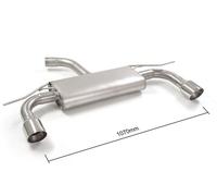 Posteriore sdoppiato terminali rotondi 60mm Ragazzon VW Golf 7.5 1.5 TSI 110 kw