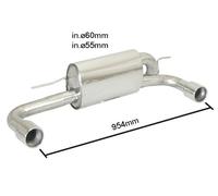 Posteriore sdoppiato terminali rotondi Ragazzon BMW Serie1 F21 125d 160Kw 12/15