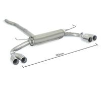 Posteriore sdoppiato terminali rotondi Ragazzon Fiat 500X 1.6 Mjet 88Kw 'Pop'