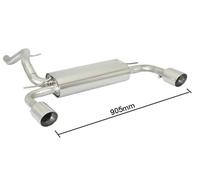 Posteriore + terminale inox sdoppiato rotondo 2/102 Focus III (typ DYB) 10> 1.6