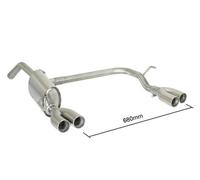 Posteriore + terminale inox sdoppiato rotondo 2/70 sfalsati Adam 1.4 (74kW) 13>