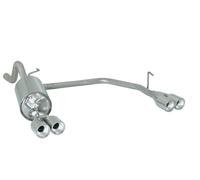 Posteriore + terminale inox sdoppiato rotondo 2/80 Grande Punto + Punto Evo 05>