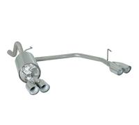 Posteriore + terminale inox sdoppiato rotondo 2/80 Grande Punto + Punto Evo 05>