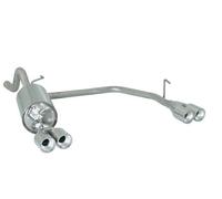 Posteriore + terminale inox sdoppiato rotondo 2/80 Grande Punto + Punto Evo 05>