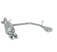 Posteriore + terminale inox sdoppiato rotondo 2/80 Grande Punto + Punto Evo 05>