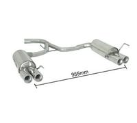 Posteriore + terminale inox sdoppiato rotondo 2/80 sfalsati 159 1.9JTS (118kW)