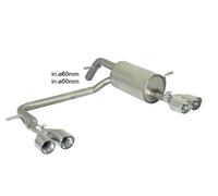 Posteriore + terminale inox sdoppiato rotondo 2/80 sfalsati 208 1.6GTi (147kW)