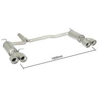 Posteriore + terminale inox sdoppiato rotondo 2/90 sfalsati A4 (typ 8K) 07>15 2