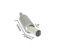 Posteriore terminale inox universale 90mm Marmitte RO.150mm