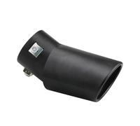 Posteriore Terminali 1 Pezzo 2,5" Ingresso Auto Auto Scarico Marmitta Punta Tubo In Acciaio Inox Cromato Finitura Posteriore Coda Gola La Maggior(Black Bent)