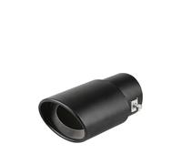 Posteriore Terminali 1 Pezzo 2,5" Ingresso Auto Auto Scarico Marmitta Punta Tubo In Acciaio Inox Cromato Finitura Posteriore Coda Gola La Maggior(Black Straight)