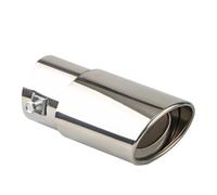 Posteriore Terminali 1 Pezzo 2,5" Ingresso Auto Scarico Marmitta Punta Tubo In Acciaio Inox Cromato Finitura Posteriore Coda Gola Per La Maggior(Silver Straight)