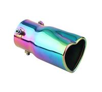 Posteriore Terminali 1 Pezzo Universale In Acciaio Inox A Forma Di Cuore Coda Gola 63 Mm/2,5'' Tubo Di Scarico Marmitta Marmitta(Colorful)