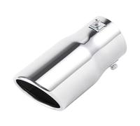 Posteriore Terminali 1 Pz Universale 6.3CM Terminali Di Scarico Terminali Auto Accessori Rotondi Bocca Angolata Dritta In Acciaio Inossidabile(Silver)