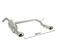 Posteriore terminali inox sdoppiato ovali 2/115x70 Adam 1.4 (74kW) 13>