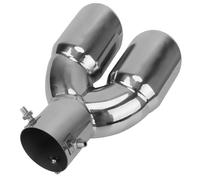 Posteriore Terminali Marmitta Per Auto In Acciaio Inossidabile Cromato Universale Per Auto, Tubo Di Scarico, Doppia Uscita, Gola, 63 Mm