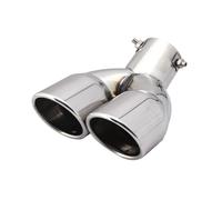 Posteriore Terminali Terminale Di Scarico Da 3 Pollici, Doppio Tondo, A Doppia Parete, In Acciaio Inox Lucidato, Ingresso Da 76 Mm(Bend)