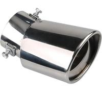 Posteriore Terminali Terminale Di Scarico In Acciaio Inossidabile Cromato, 2,5 Mm, Ingresso Posteriore, Gola Per La Maggior Parte Auto, 1 Pezzo(Silver Bend-1PCS)