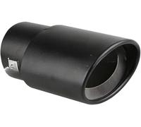 Posteriore Terminali Terminale Di Scarico In Acciaio Inossidabile Cromato, 2,5 Mm, Ingresso Posteriore, Gola Per La Maggior Parte Auto, 1 Pezzo(Black Straight-1PCS)