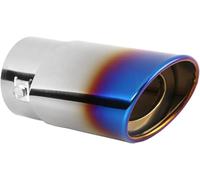 Posteriore Terminali Terminale Di Scarico In Acciaio Inossidabile Cromato, 2,5 Mm, Ingresso Posteriore, Gola Per La Maggior Parte Auto, 1 Pezzo(Blue Straight-1PCS)