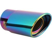 Posteriore Terminali Terminale Di Scarico In Acciaio Inossidabile Cromato, 2,5 Mm, Ingresso Posteriore, Gola Per La Maggior Parte Auto, 1 Pezzo(Multicolour St-1PCS)