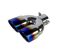 Posteriore Terminali Terminale Scarico Doppio Da 63 Mm Per Auto, Terminale Scarico Posteriore A Doppia Canna, Terminale Scarico Nero, Accessori(Blue Z)