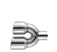 Posteriore Terminali Terminale Scarico Doppio Imbullonato 2,5" In 3,5'' Out, Estremità Quadrata Arrotolata, Una Modifica, Due Terminali