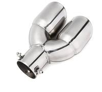 Posteriore Terminali Terminale Scarico Marmitta Per Auto In Acciaio Inossidabile Cromato A Doppia Uscita 63 Mm, Terminale Scarico Modificato