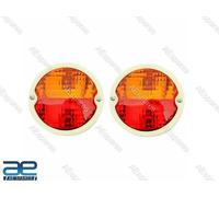 Posteriore Vintage Luce Set Bianco Corpo Anello Lente Ambra & Rosso Per Trattore