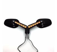 Posteriore Vista Specchio W/LED Stelo Per Harley Davidson FLSTC FXDB Dyna FXDF