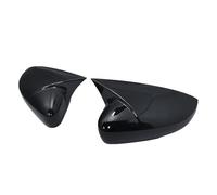 Posteriori Auto Coperture Specchietti 2 Pezzi Per Per Polo MK5 6R 6C 2009-2017 ABS Specchietto Retrovisore Laterale Calotte Rivestimento Guscio Stile Corno Bue Esterno(Bright black)