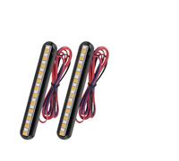 posteriori fanale posteriore freno 24 LED Indicatori Di Direzione Per Moto Striscia Luminosa A Acqua Corrente Luce Targa Arresto Freno Posteriore Indicatore Coda 12V