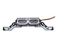 posteriori fanale posteriore freno Flusso Per Motocicletta RGB LED Colorato Stroboscopico Luce Targa Freno 10 Flash Stop Lampada Di Avvertimento Polizia Auto Fanale Posteriore