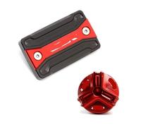 Posteriori Freno Tappo Per GSR750 Per GSR600 Per GSR400 Per GSR 750 600 400 Coperchio Serbatoio Liquido Freni Anteriori Per Motociclette Tappo Riempimento Dell'olio Motore(Red)