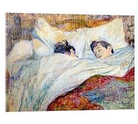 Posterlounge A letto, 1893 Stampa su vetro acrilico di Henri de Toulouse-Lautrec 40 x 30 cm Quadri Decorazione per pareti