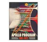 Posterlounge Apollo Program Saturn V Poster di Wyatt9 50 x 70 cm Colorato Quadri Decorazione per pareti