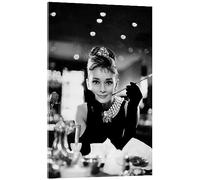 Posterlounge Audrey Hepburn in Colazione da Tiffany Stampa su vetro acrilico di Celebrity Collection 20 x 30 cm Nero e Bianco Quadri Decorazione per pareti