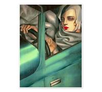 Posterlounge Autoportrait, 1929 Poster di Tamara de Lempicka 50 x 70 cm Turchese Quadri Decorazione per pareti