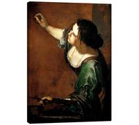 Posterlounge Autoritratto come allegoria della Pittura Stampa su tela di Artemisia Gentileschi 30 x 40 cm Quadri Decorazione per pareti