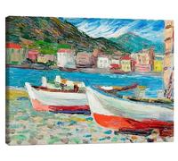 Posterlounge Barche a Rapallo Stampa su tela di Wassily Kandinsky 70 x 50 cm Quadri Decorazione per pareti