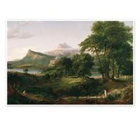 Posterlounge Corso dell'Impero (Stato Arcadico o Pastorale) Poster di Thomas Cole 60 x 40 cm Quadri Decorazione per pareti