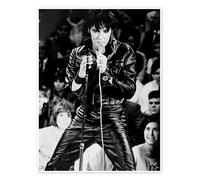 Posterlounge Elvis Presley Poster | 30 x 40 cm Nero e Bianco Quadri Decorazione per pareti