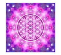 Posterlounge Fiore della vita - Essenza dell'amore Poster di Dolphins DreamDesign 30 x 30 cm Lilla Quadri Decorazione per pareti