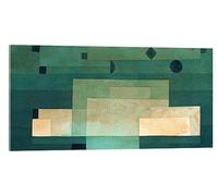 Posterlounge Firmamento sopra il tempio Stampa su vetro acrilico | 120 x 60 cm di Paul Klee Verde Quadri Decorazione per pareti