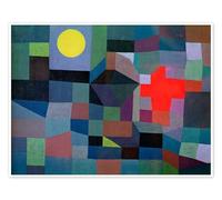 Posterlounge Fuoco Poster | 40 x 30 cm di Paul Klee Blu Quadri Decorazione per pareti
